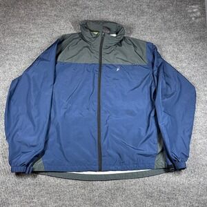 Frogg Toggs Jacket Men's XL/XXL Blue Gray Rain Full Zip Windbreaker Waterproof